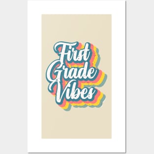 Retro First Grade Vibes Posters and Art